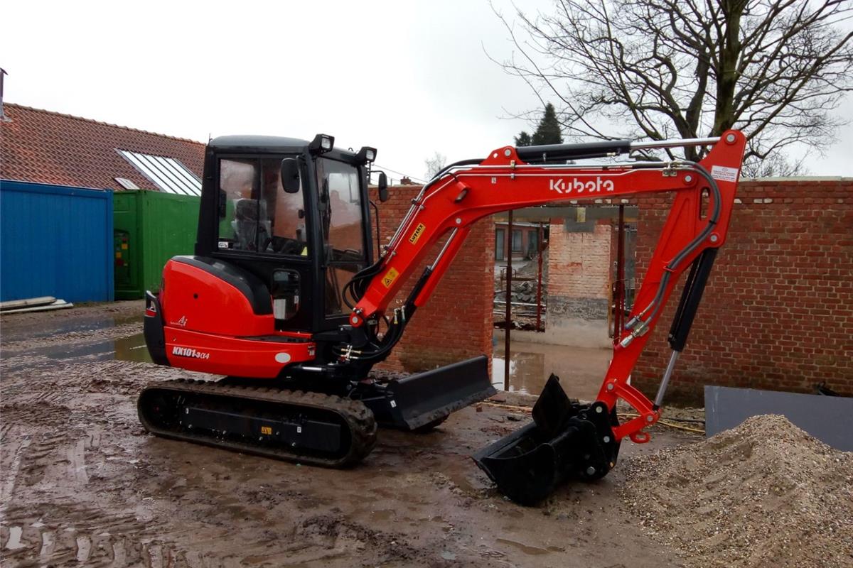 Verhuur - Graafmachine Kubota KX101 (3,5ton)