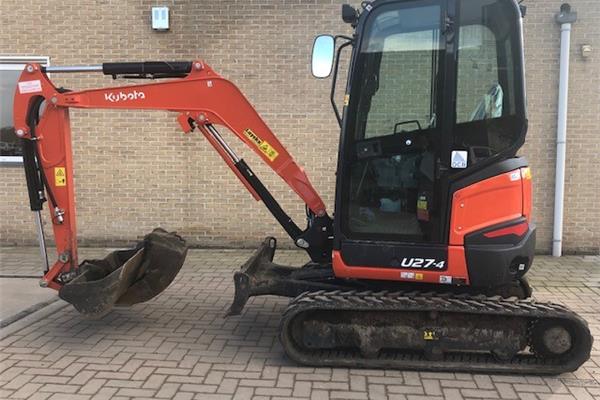 Graafmachine Kubota U27-4 (2,5ton) - Te huur